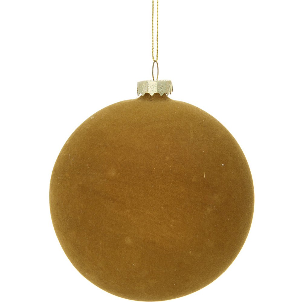 Flocked Amber Charm Bauble Image 4