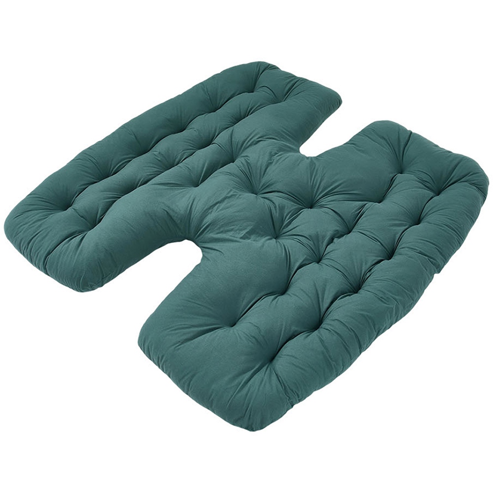Living and Home Green Cushion PE Rattan Rocking Chair Image 6