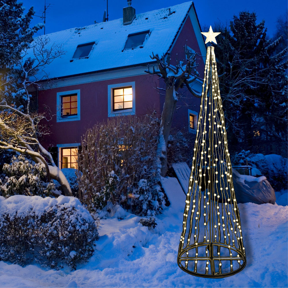 Groundlevel LED Metal Outdoor Christmas Tree 6ft Image 2