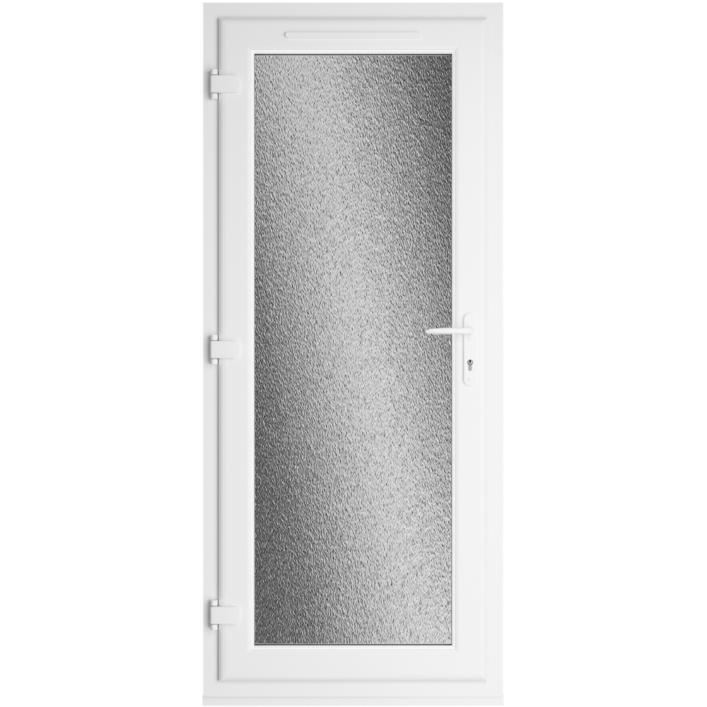 Crystal Agate and White Full Glass RH Open Obscure Triple Glazed Door 920 x 2090mm Image 3
