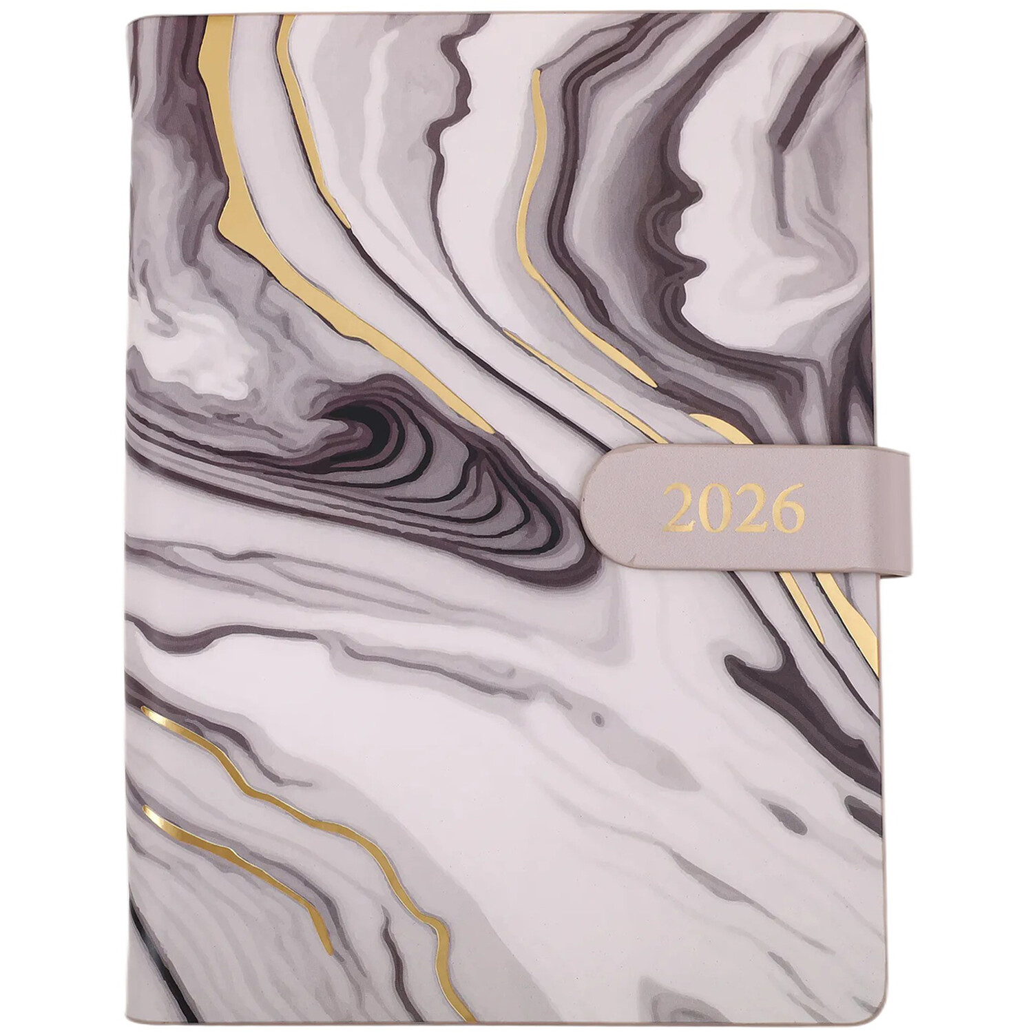 A5 2026 Foiled Marble Index Diary Image 3