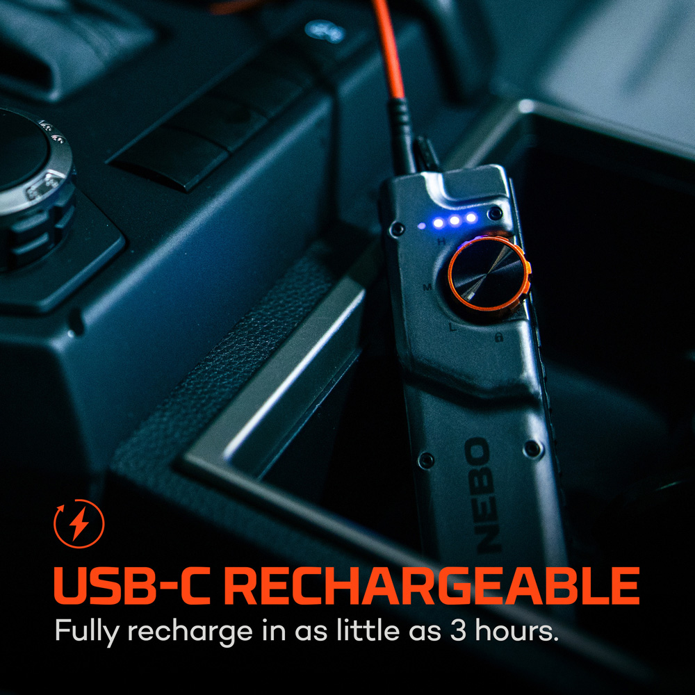 Nebo Edge 2K 2000 Lumens Dynamic Dial Rechargeable Tactical EDC Pocket Flashlight Image 7
