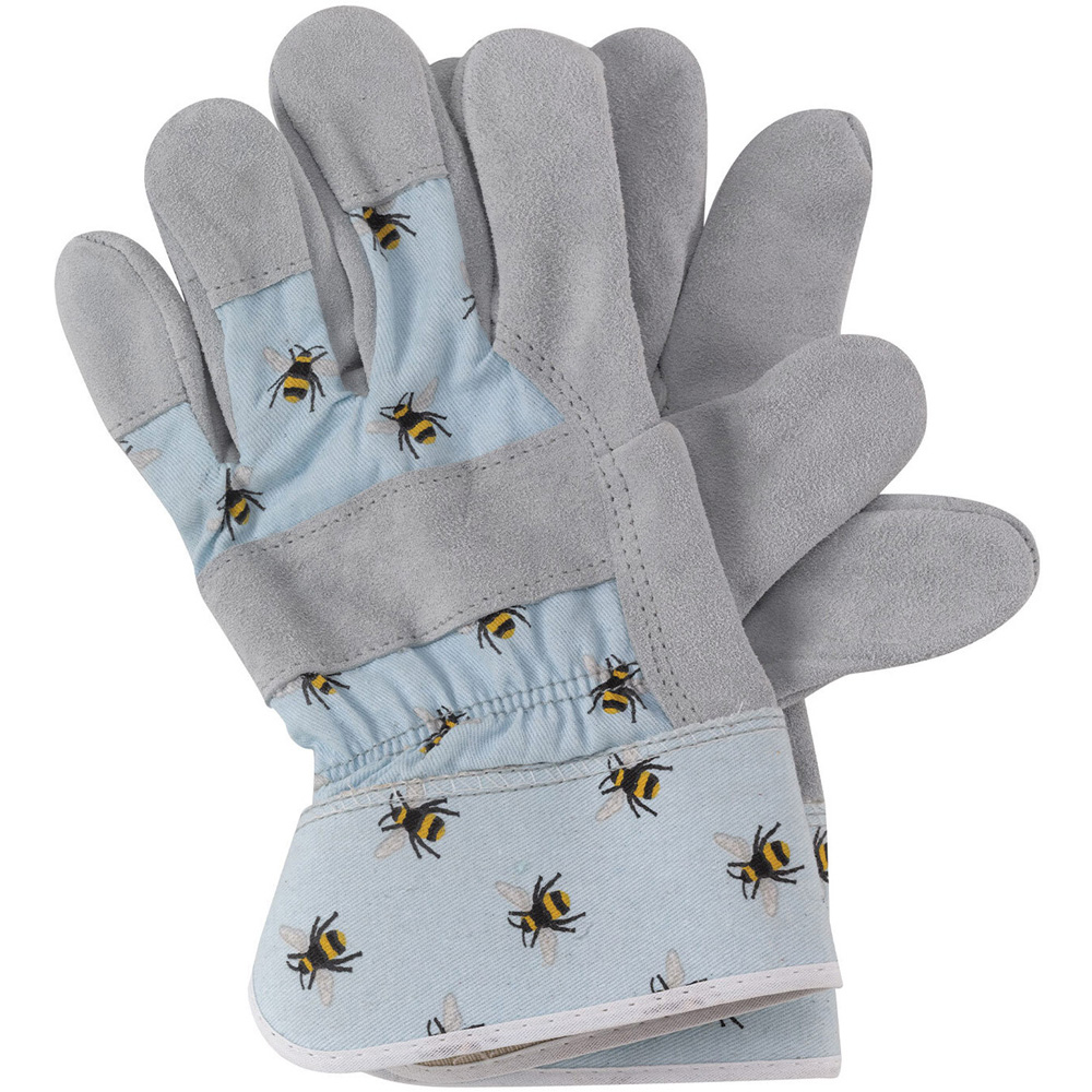 Bee Print Breathable Rigger Gardening Gloves Image 1