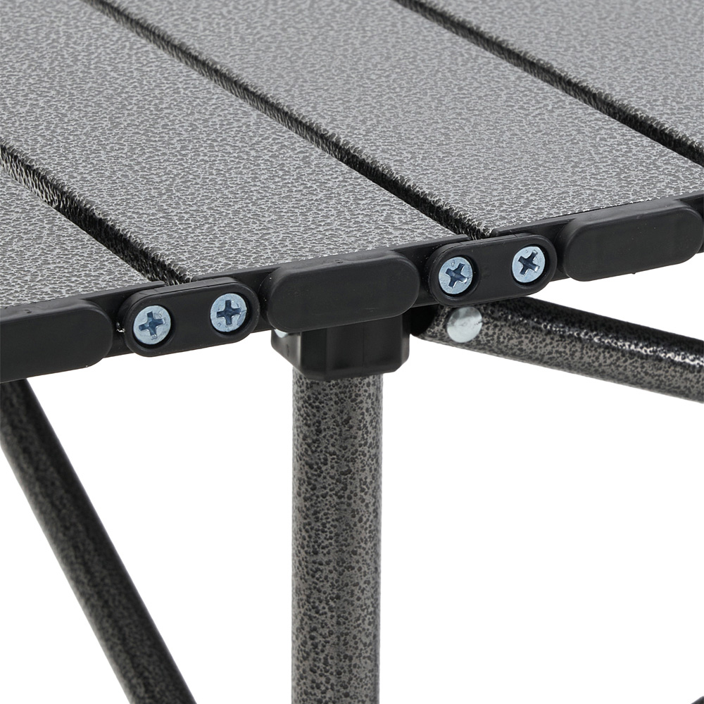 Living and Home 4 Seater Black Foldable High Back Camping Table and Chair Set Image 6