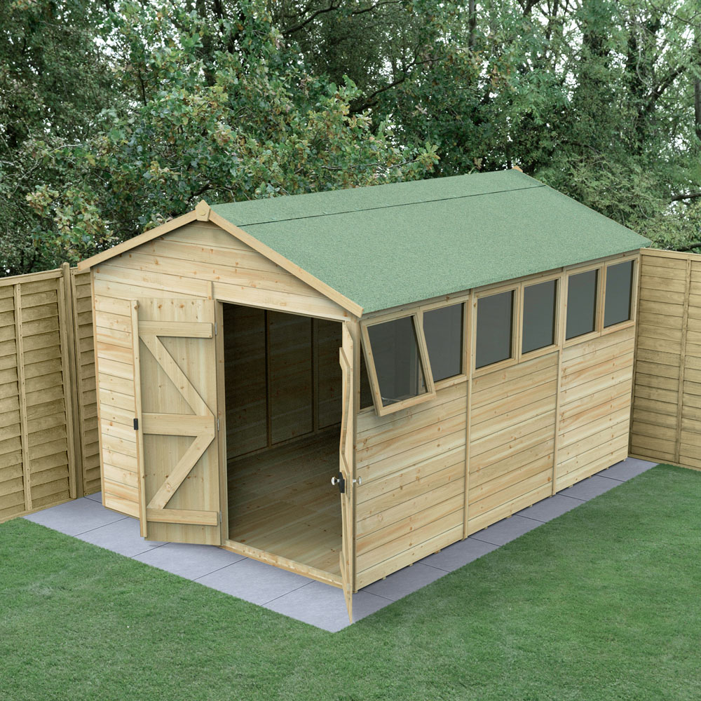 Forest Garden Timberdale 8 x 12ft Single Opening Apex Shed Image 2
