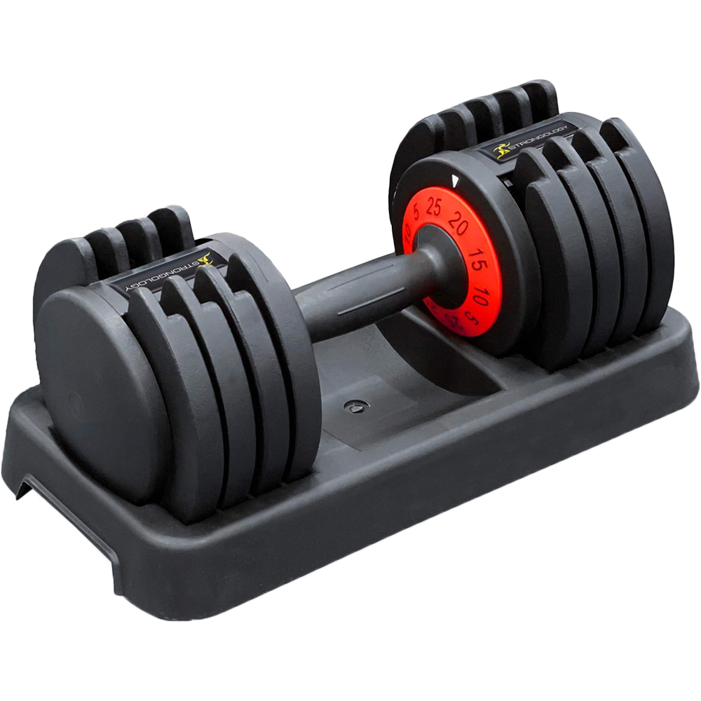 Strongology Tundra 25 Black Adjustable Dumbbell and Weights Set 25kg Image 1