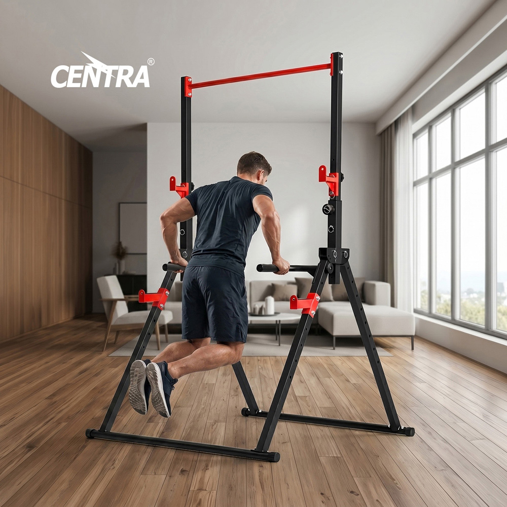 Traderight Centra Black and Red Pull Up Bar 220kg Image 8