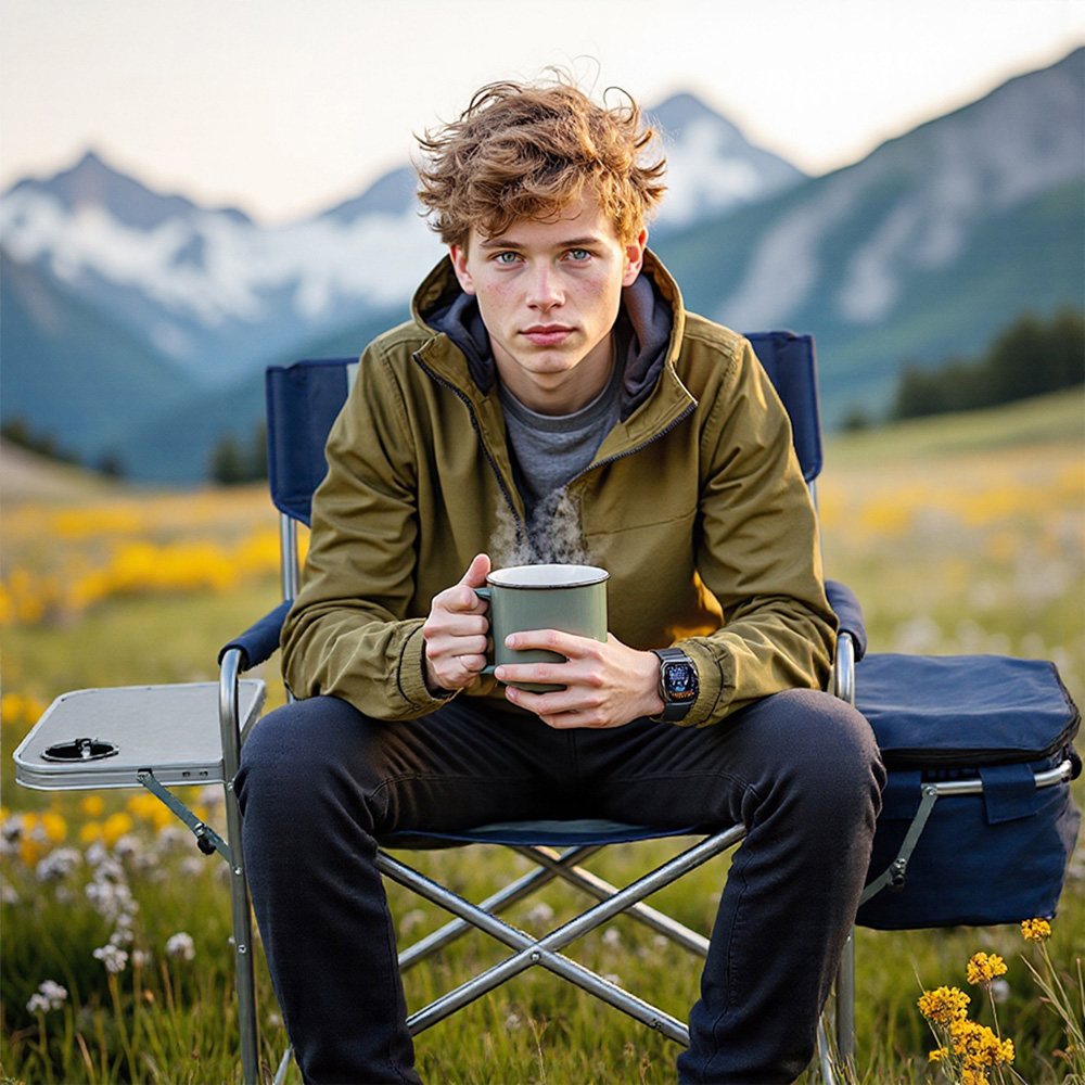 Gr8 Garden Folding Directors Camping Chair with Side Table and Cooler Bag Image 6