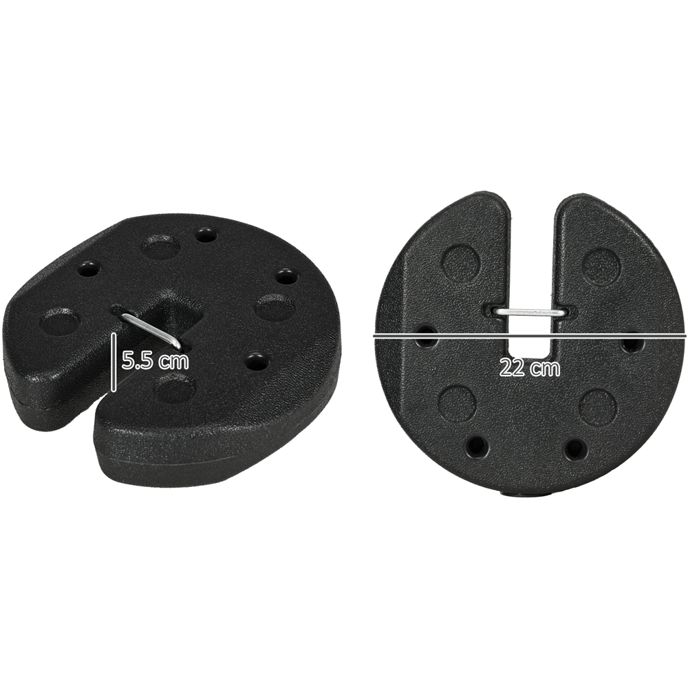 Outsunny Black Gazebo Weight 12kg Set of 4 Image 7