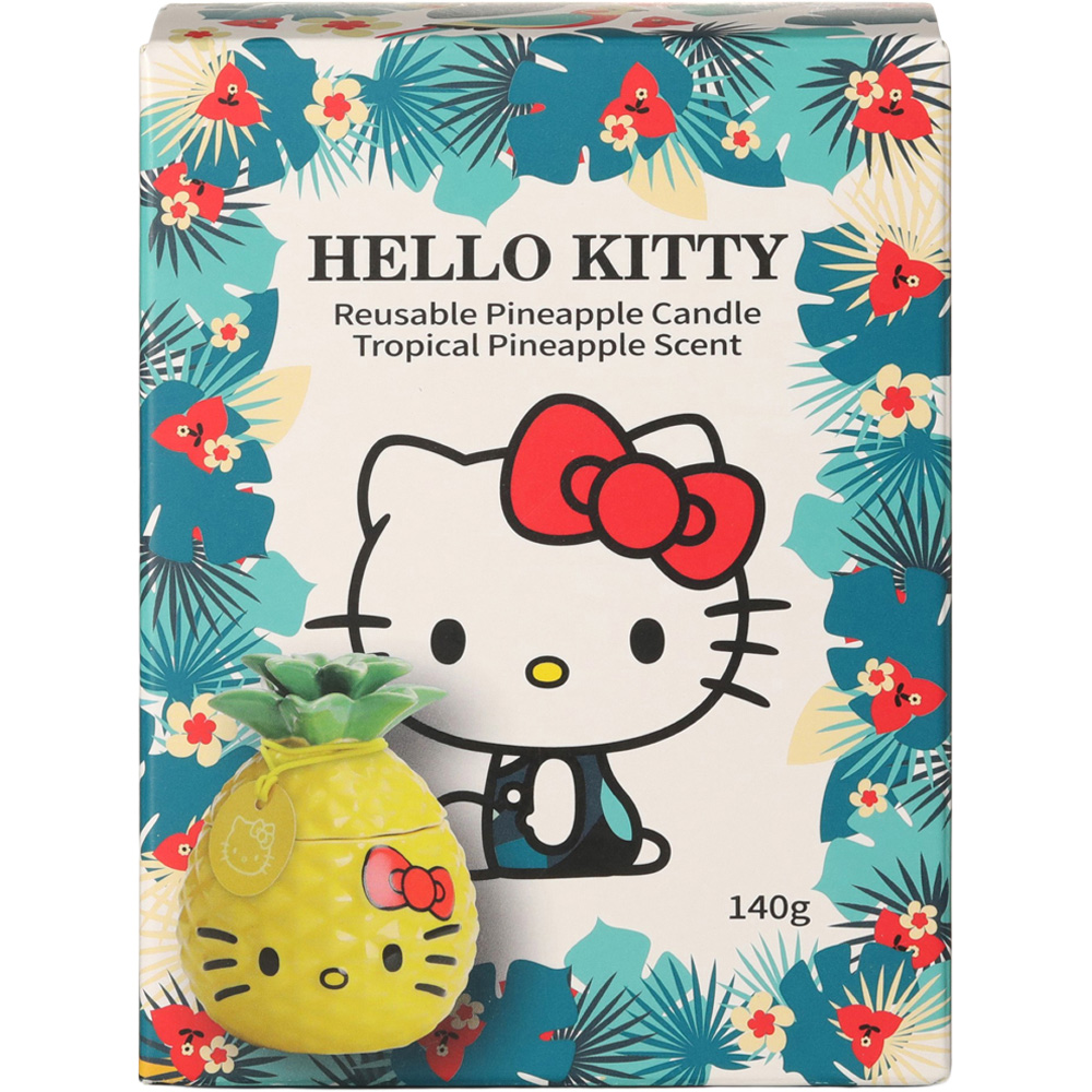 Hello Kitty Seasons Summer Themed Tropical Pineapple Scented Candle with Reusable Jar Image 3