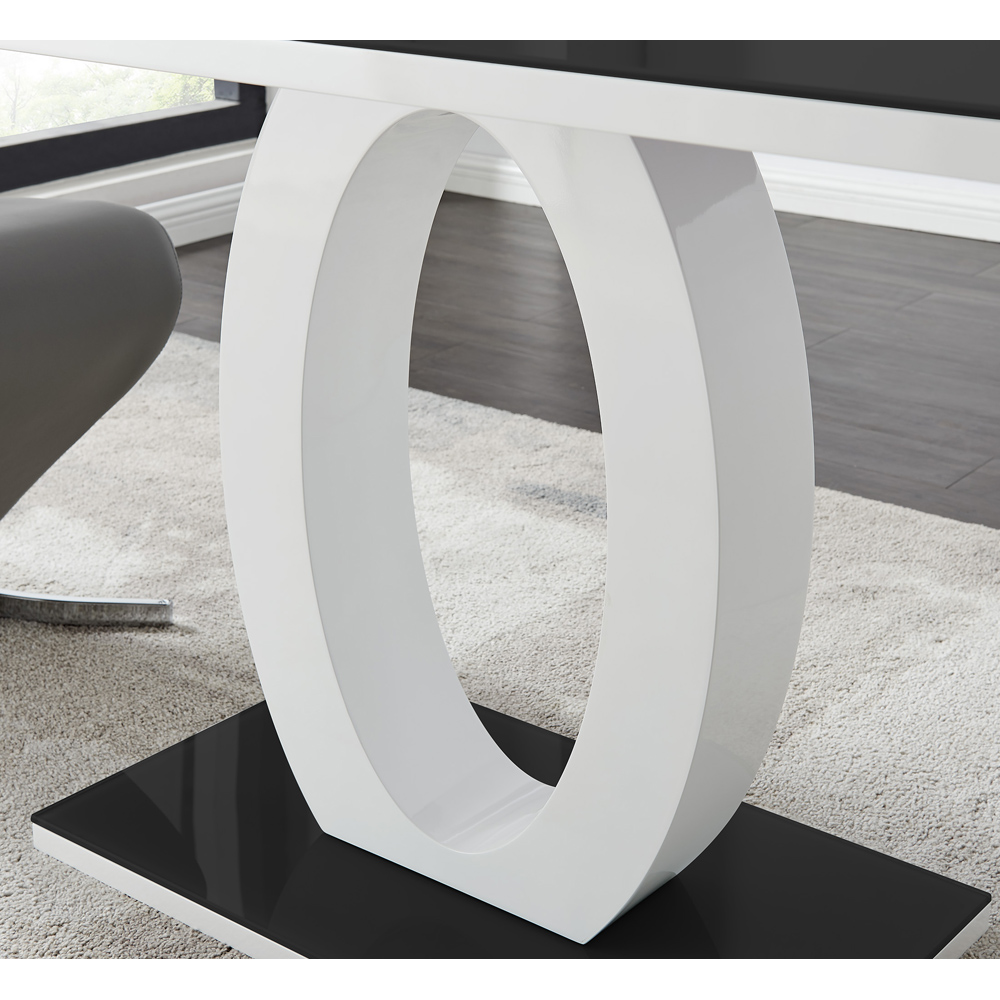 Furniturebox Lucia 6 Seater Black Dining Table Image 4