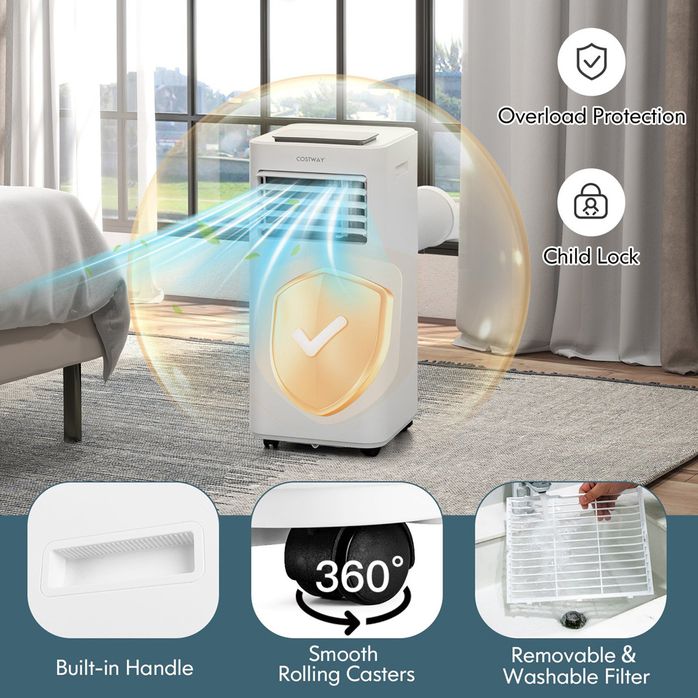 Costway 7000BTU 4 in 1 Portable AC Unit with Remote and App Control Image 5