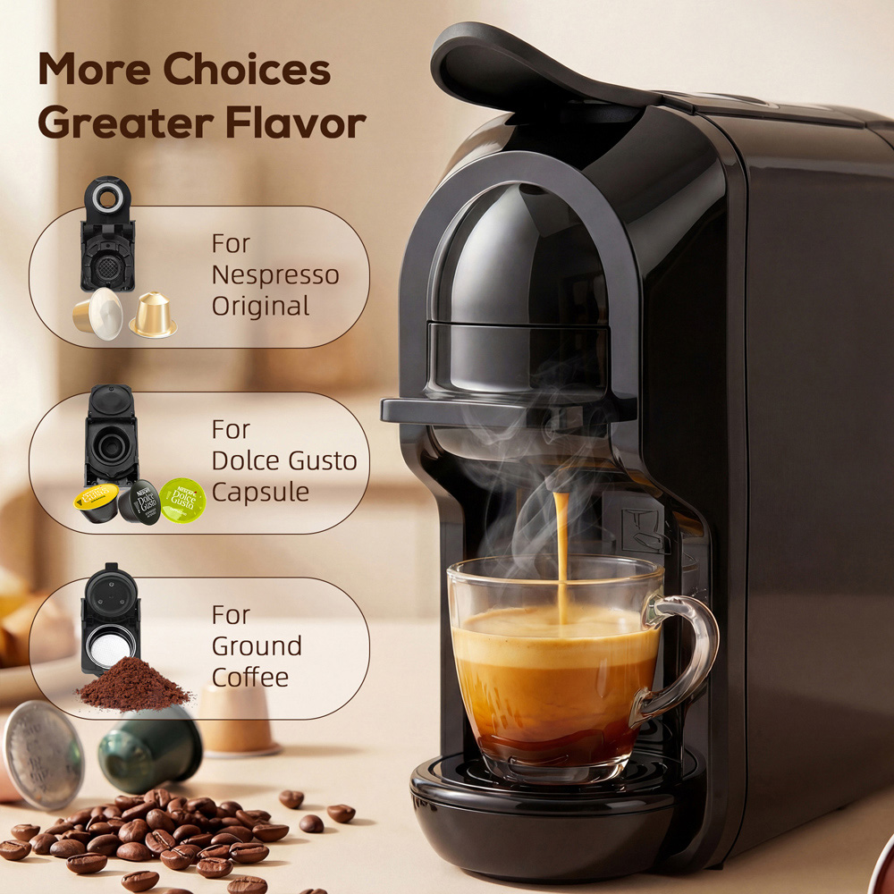 HOMCOM 19 Bar Black Pod Semi-Automatic 600ml Coffee Machine 1450W Image 4