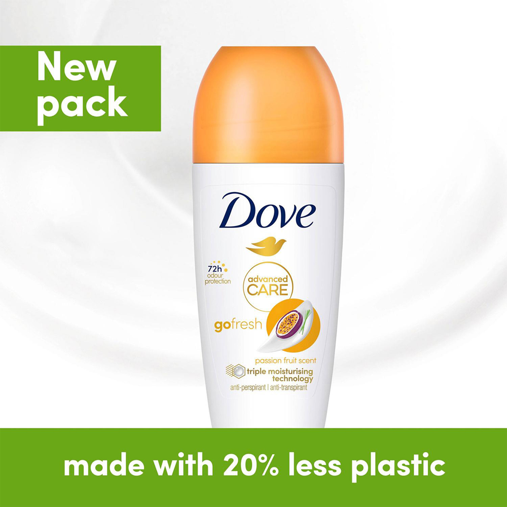 Dove Go Fresh Passion Fruit Women Anti-Perspirant Roll on 50ml 9 Pack Image 6