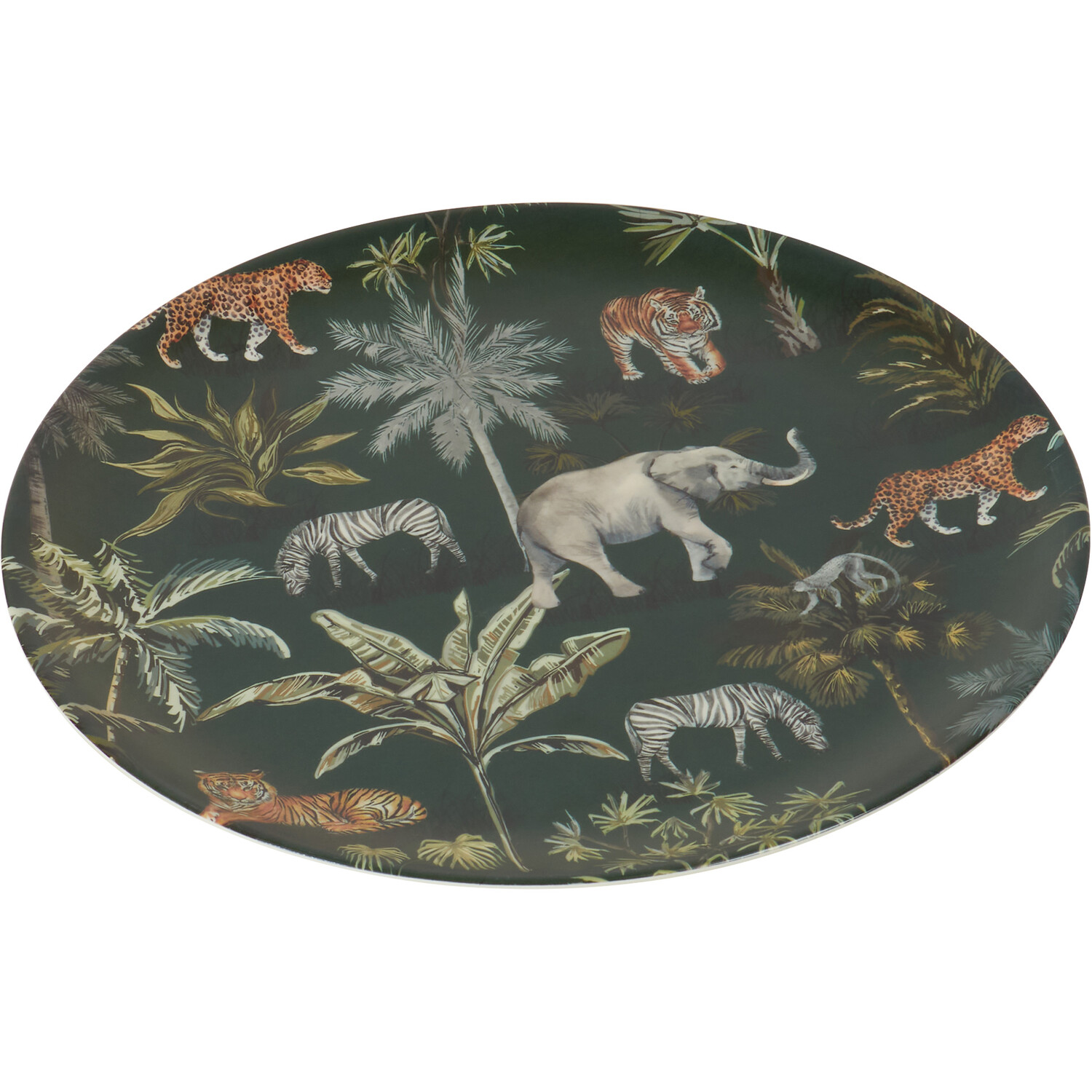 Boho Jungle Plate - Dark Green / Dinner Plate Image 3