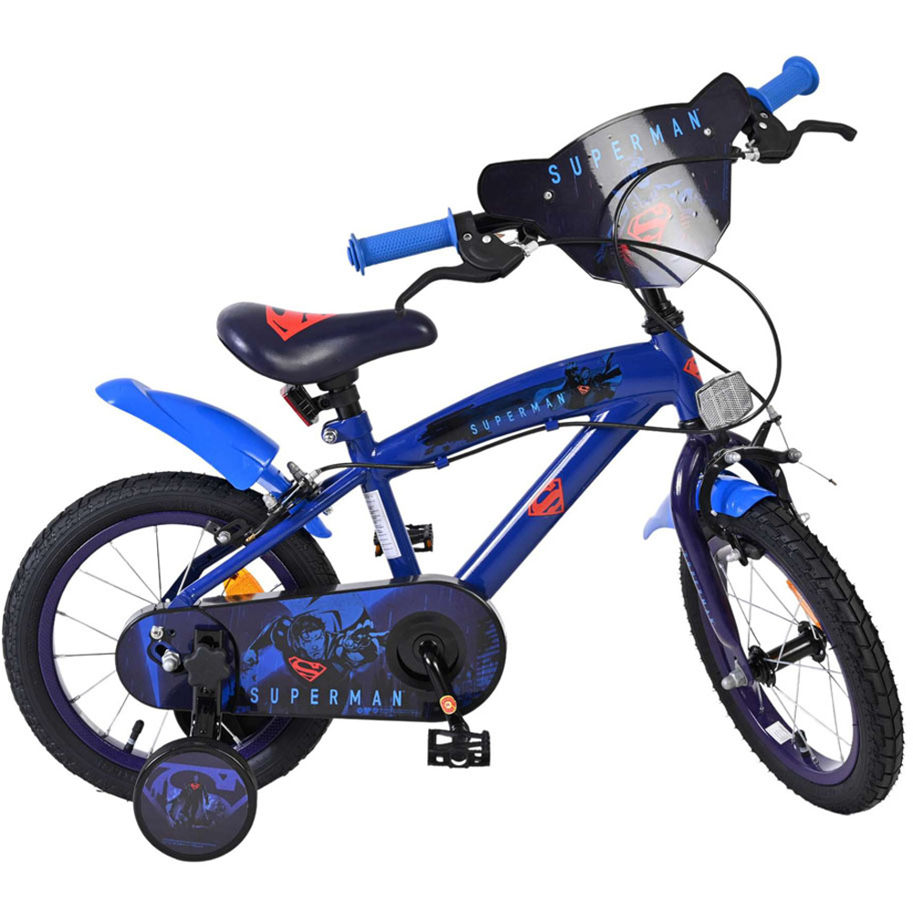 Volare DC Comics Superman Kids 14 inch Multicolour Bike with Stabilisers Image 4