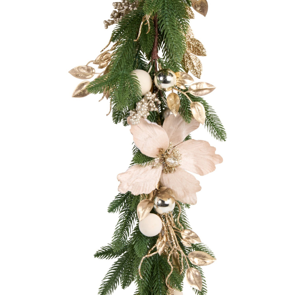 Luxury Cream Magnolia Garland Image 5