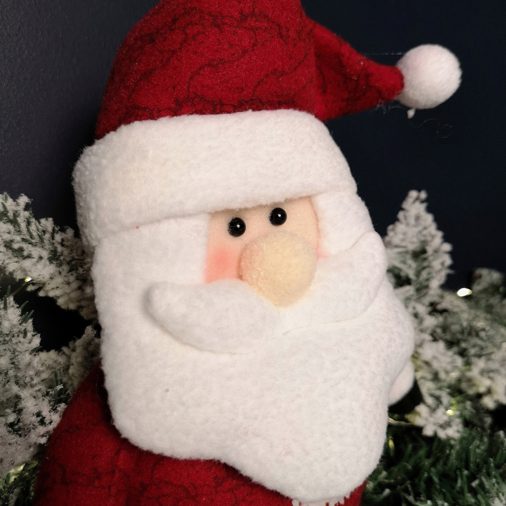 Samuel Alexander Red Plush Christmas Santa Stocking Holder 28cm Image 4