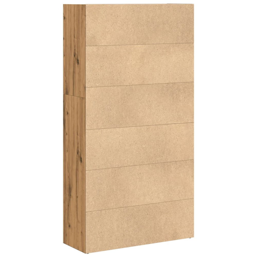 vidaXL 4 Shelf Artisian Oak Bookcase Image 3