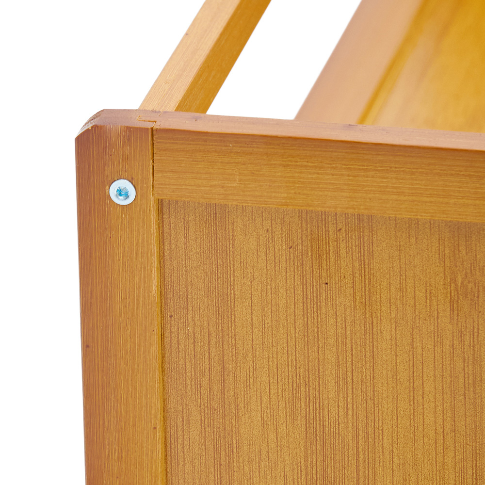 Living and Home Single Drawer 2 Shelf Natural Bamboo Desktop Bookshelf ...
