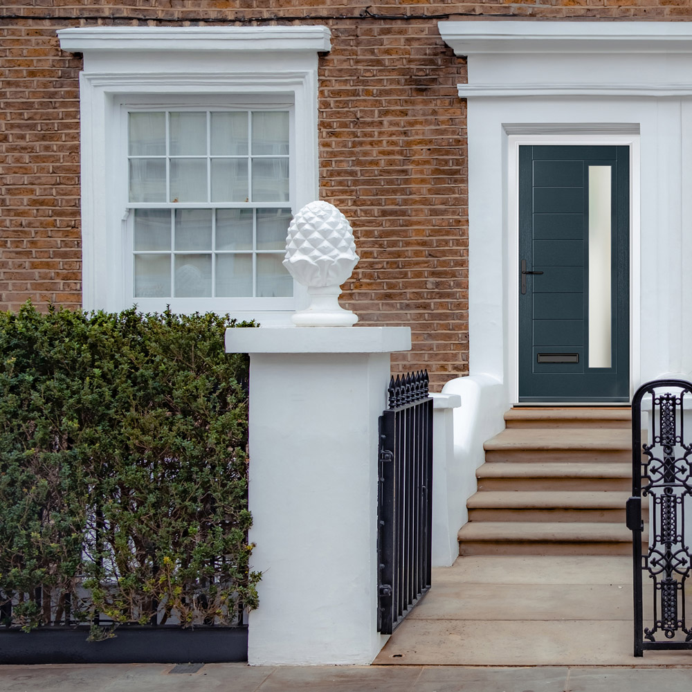 Crystal-Direct Monza Anthracite Grey GRP Clear Glass Right Hand Open Front Door 2090 x 920mm Image 2