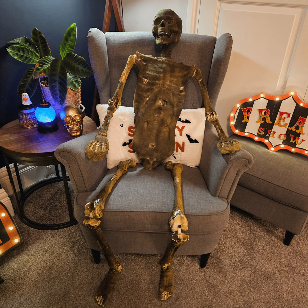 Samuel Alexander Halloween Mummified Skeleton Decoration 5ft Image 7