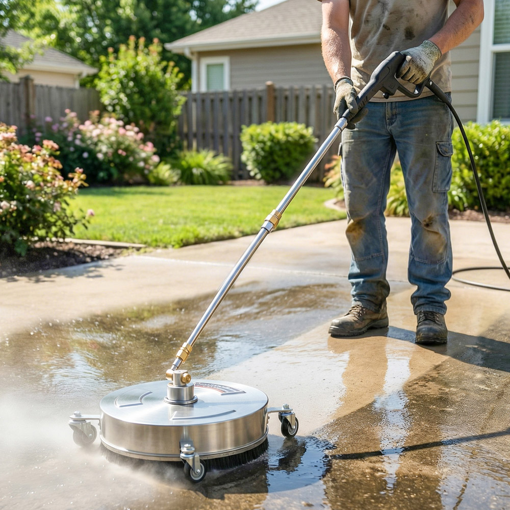 Outsunny 845-013V00SR 33cm Surface Cleaner Pressure Washer with Wheels 250 Bar Image 2