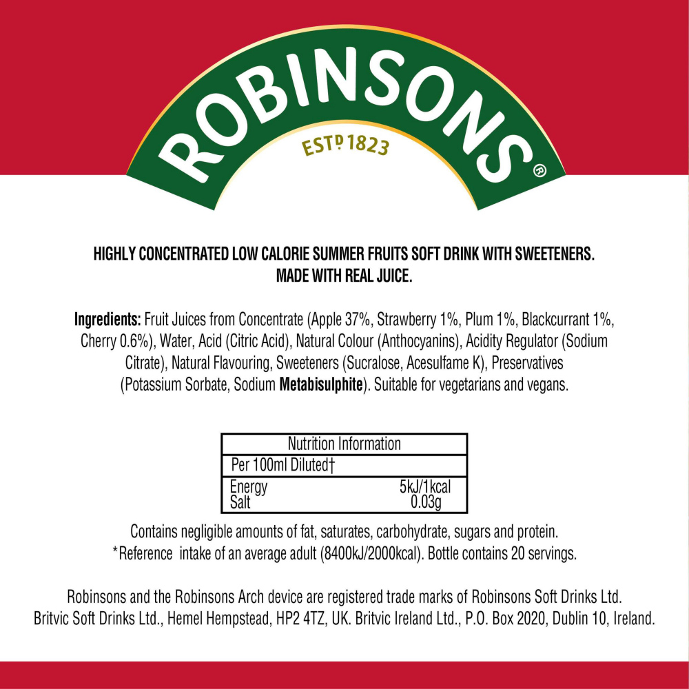 Robinsons Mini Summer Fruits 66ml Image 3