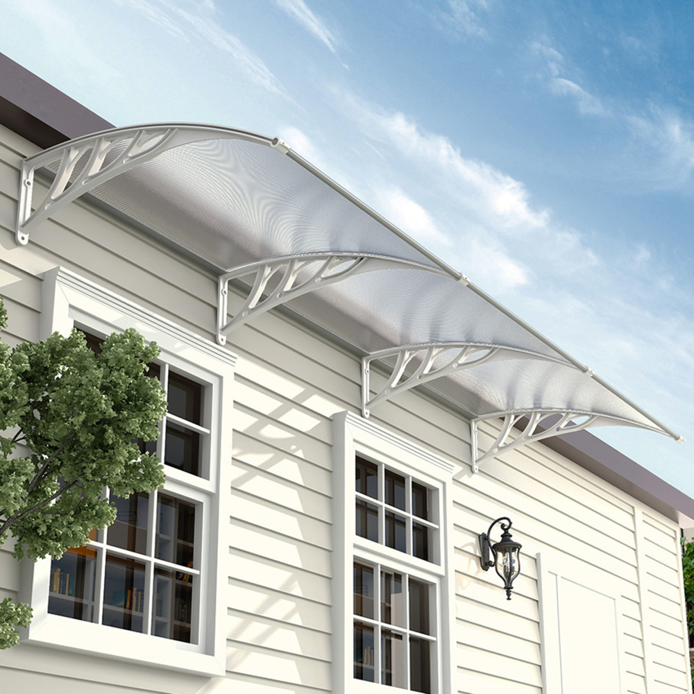 Living and Home White Window and Door Awning Canopy with Brackets 2.7m Image 4