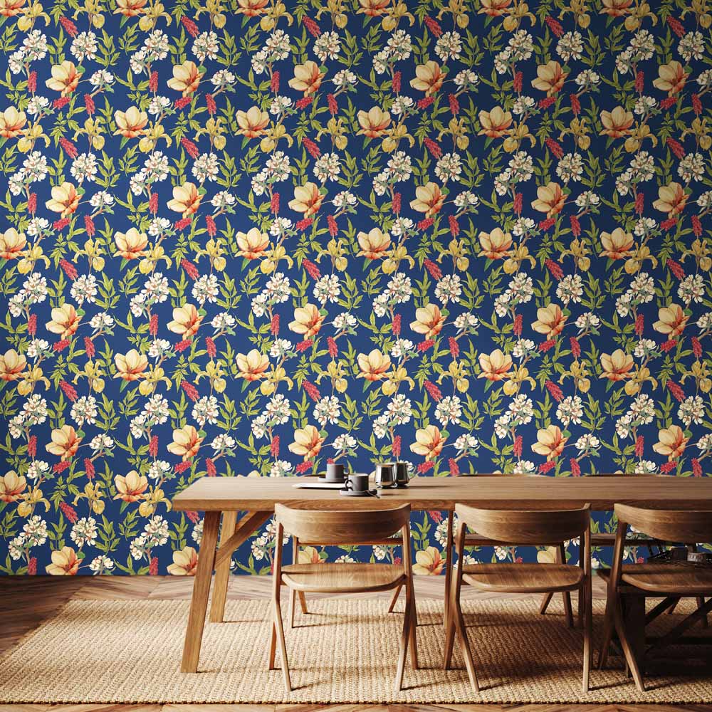 Hoopla Walls Orchid Bloom Ginger and Ink Non Woven Wallpaper Image 2