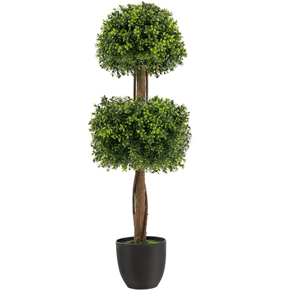 Costway Artificial Boxwood Ball Topiary Tree In Pot 3ft Image 1