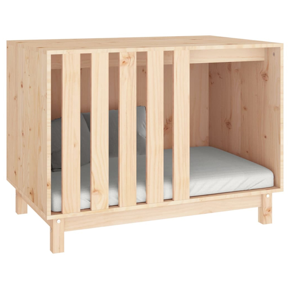 vidaXL Brown Solid Pine Wood Dog House 90 x 60 x 67cm Image 4