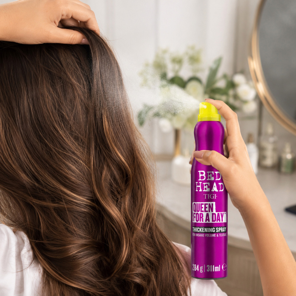 TIGI Bed Head Queen For A Day Hair Thickening Volumising Spray 311ml 3 Pack Image 4