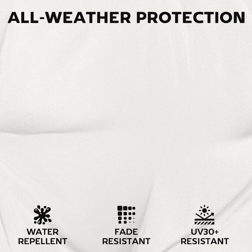 Outsunny Cream White Waterproof Garden Chair Cushion 50 x 50cm 2 Pack Image 3