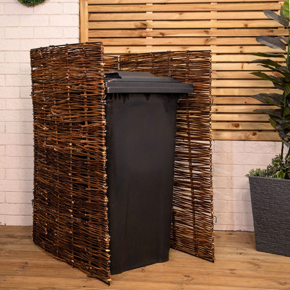 Samuel Alexander 116 x 61cm Single Willow Wheelie Bin Screen Image 2