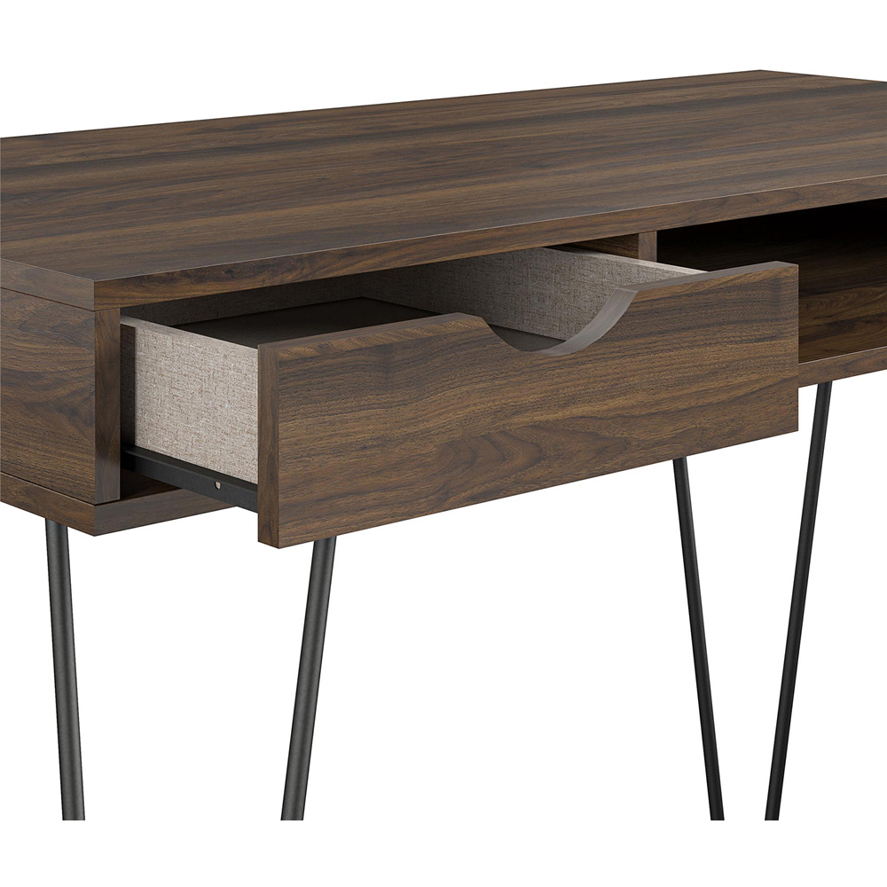 Novogratz Harmony Single Drawer Laptop Desk Walnut Image 6