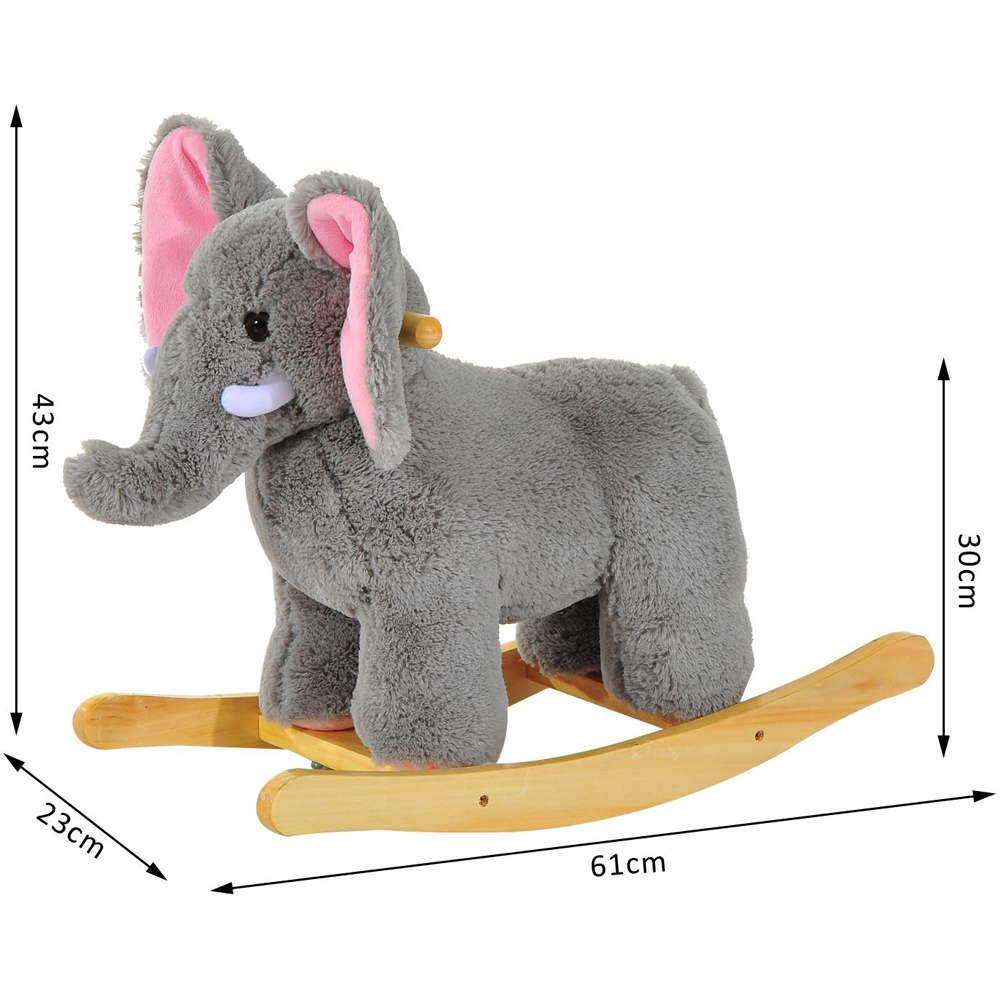 Tommy Toys Rocking Elephant Baby Ride On Grey Image 6