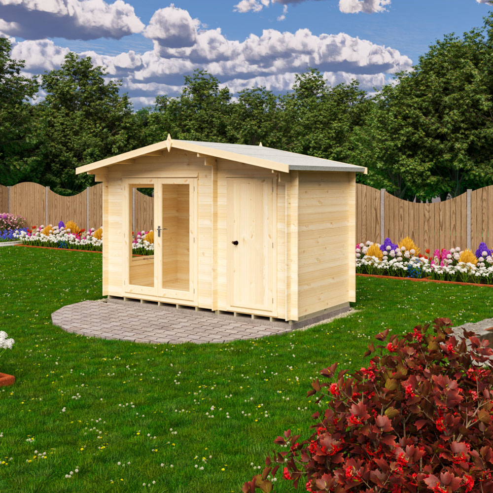 Shire Spalding 12 x 6ft Dual-Purpose Apex Garden Log Cabin with Integral Storage Image 2