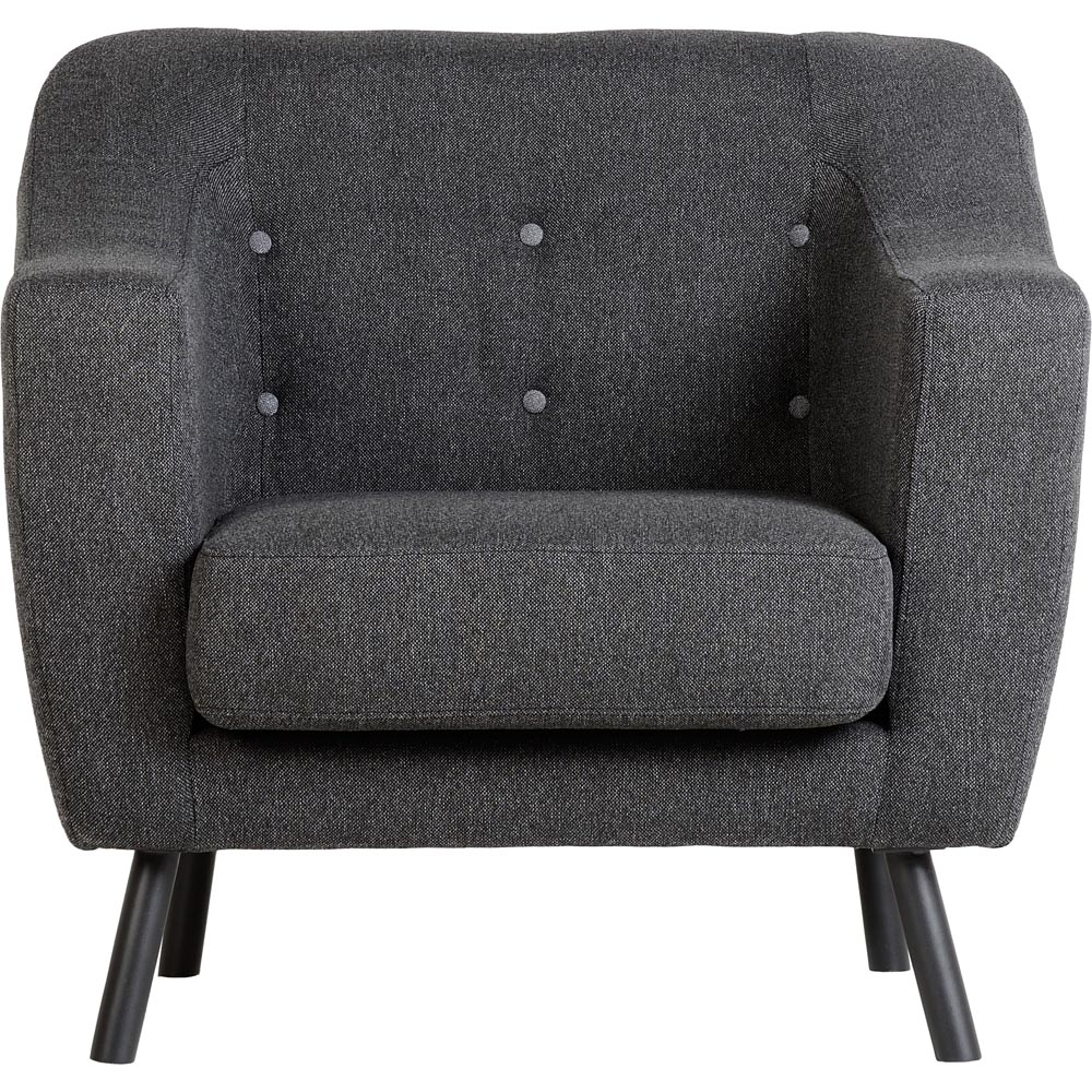 Seconique Ashley Dark Grey Fabric Armchair Image 3
