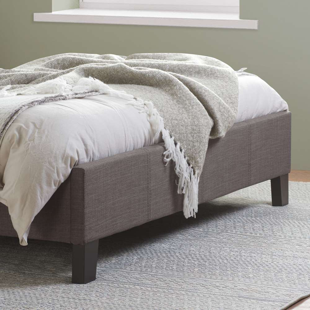 Berlin King Size Grey Polyester Bed Image 5