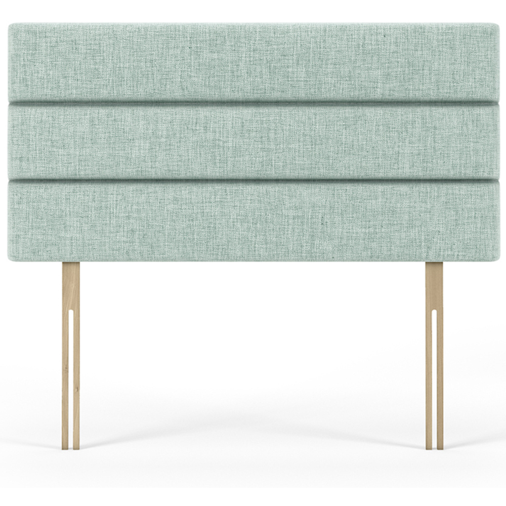 Bedmaster Single Duck Egg Linen Milan Lined Headboard Image 2