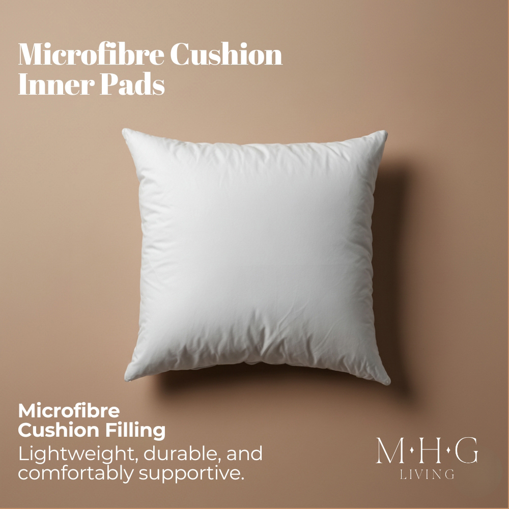 MHG Living White Hollowfibre Square Cushion Pad 65 x 65cm Image 4