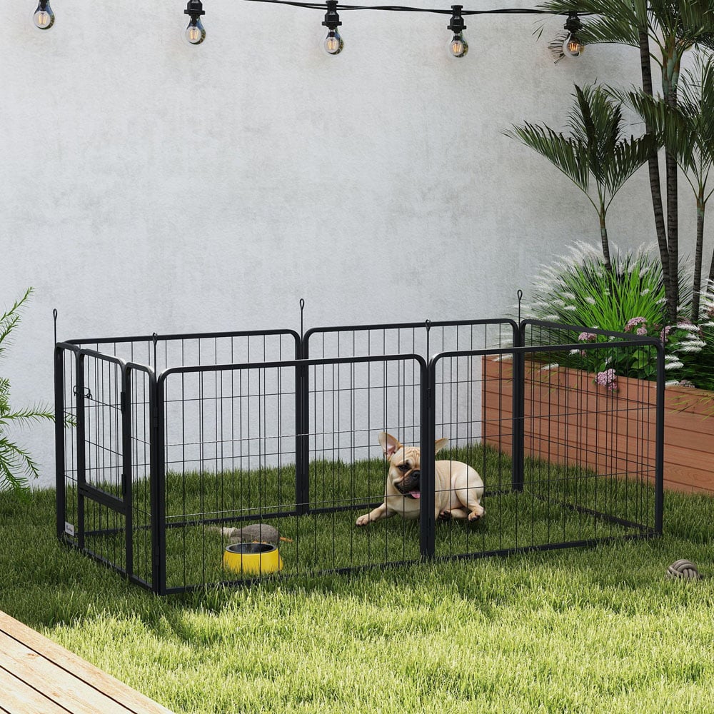 PawHut Grey 6 Panel Dog Playpen 60cm Image 4