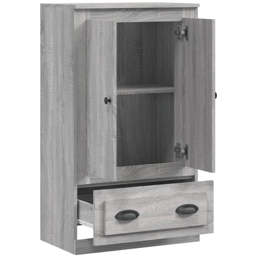 vidaXL 2 Door Single Drawer Grey Sonoma Highboard Image 7