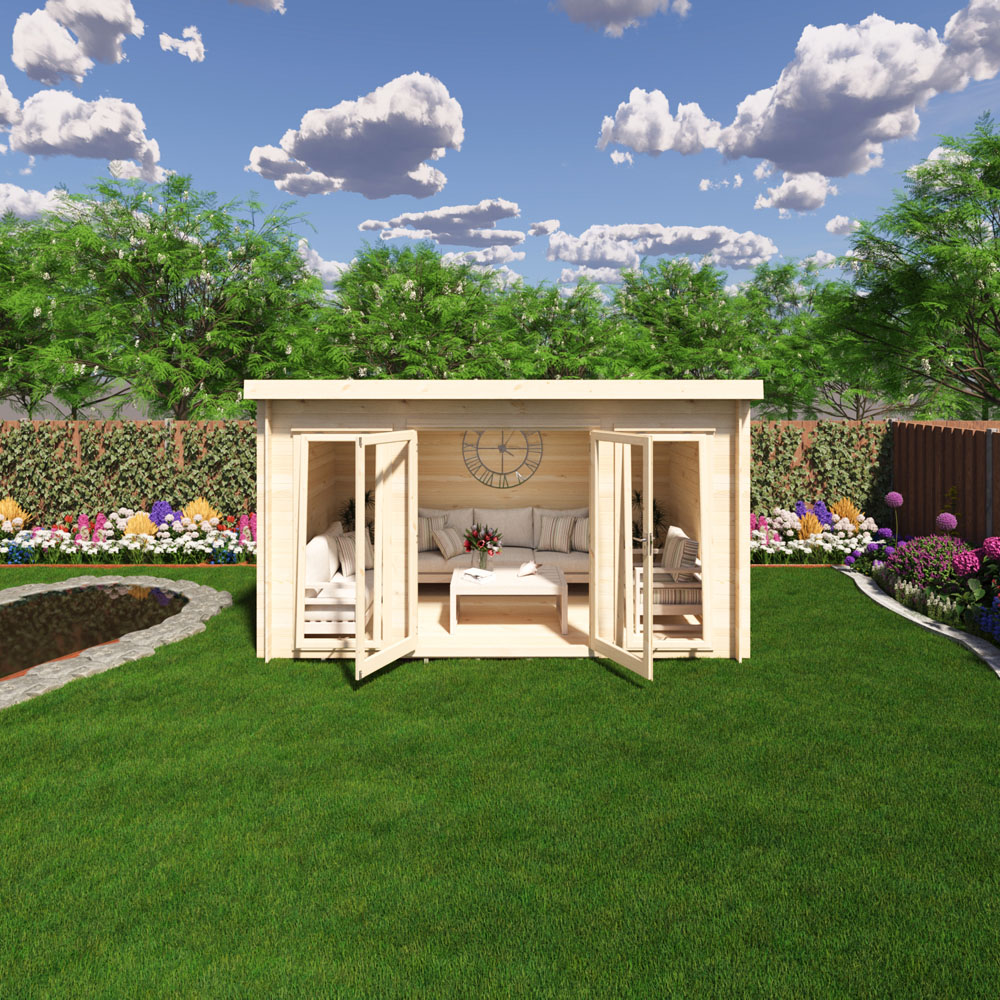 Shire Tilney 8 x 13ft Pent Garden Log Cabin Image 4