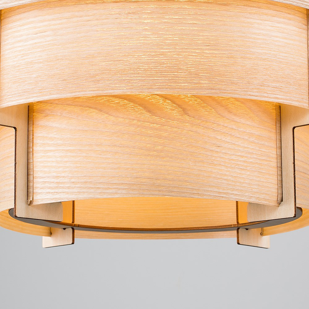 ValueLights Persia Veneer Wood Stepped Lamp Shade Image 5