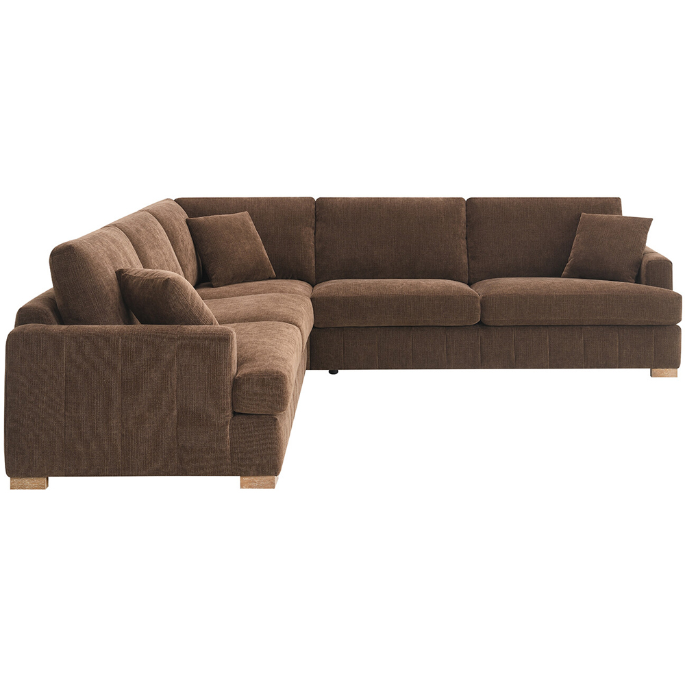 Arden Corner Sofa with Footstool Brown Image 3