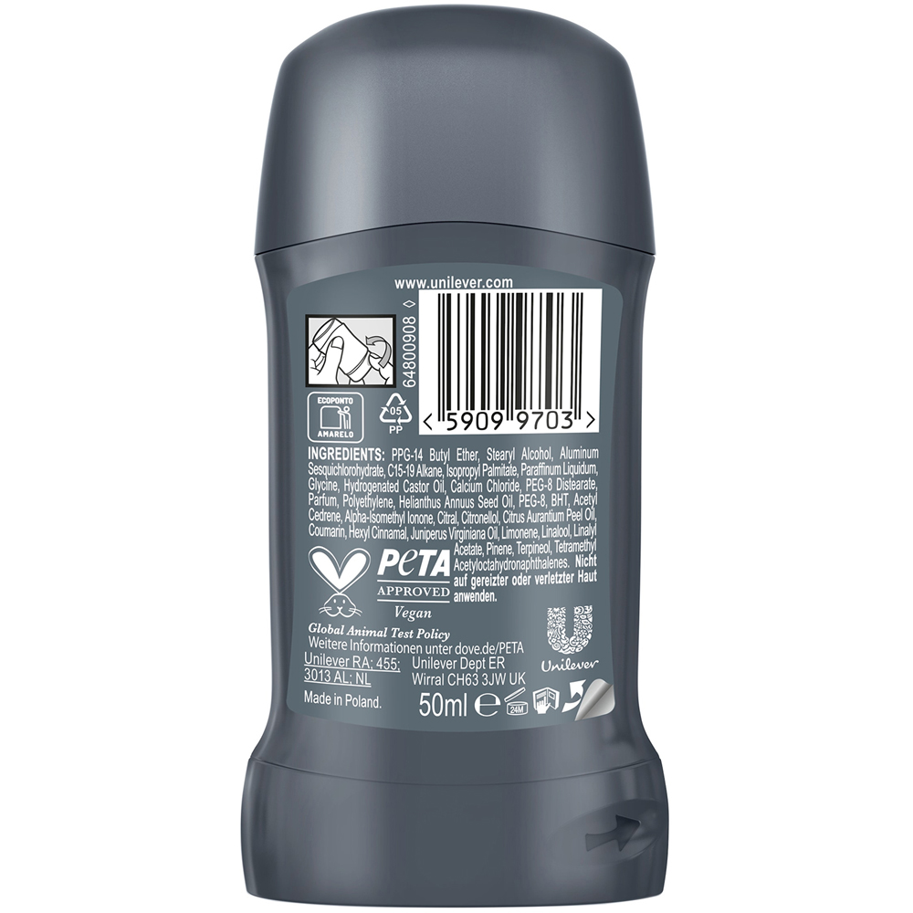 Dove Men+Care 72H Sweat Protection Clean Comfort Anti-Perspirant Deo Stick 50ml 6 Pack Image 3
