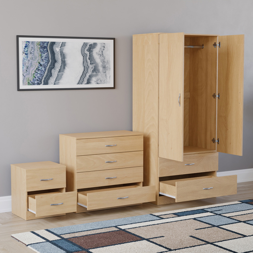 VIDA DESIGNS Riano Pine 3 Piece Bedroom Furniture Set Image 4