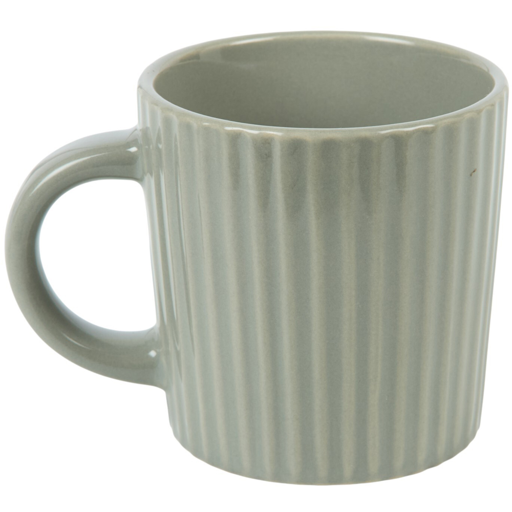 Pack of 4 Ribbed Neutral Mugs Image 2